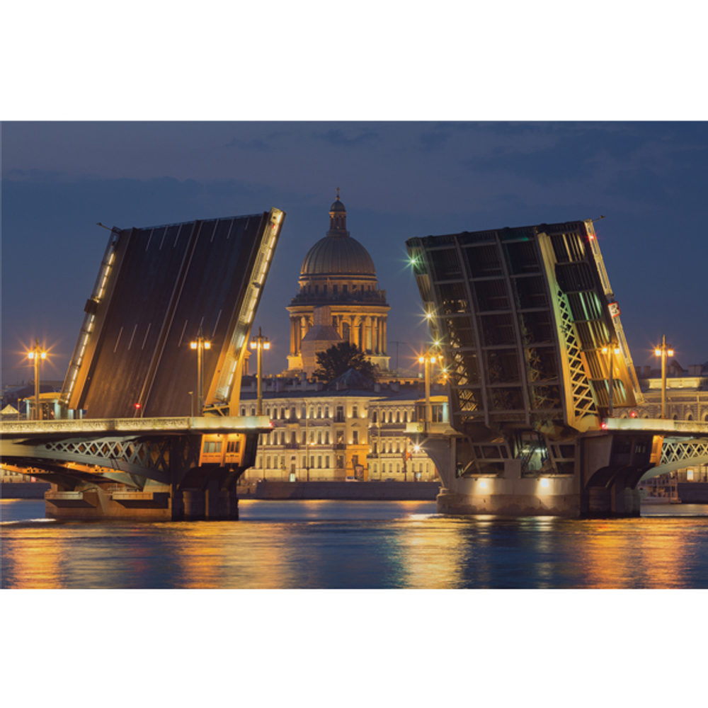 Календарь трехсекционный СУПЕРПРЕМИУМ на 2026 год, "Питер. Разводные мосты"