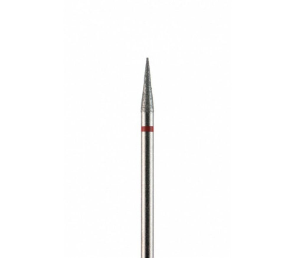 Фреза алмазная Конус заостренный тонкий, 18 мм, красная