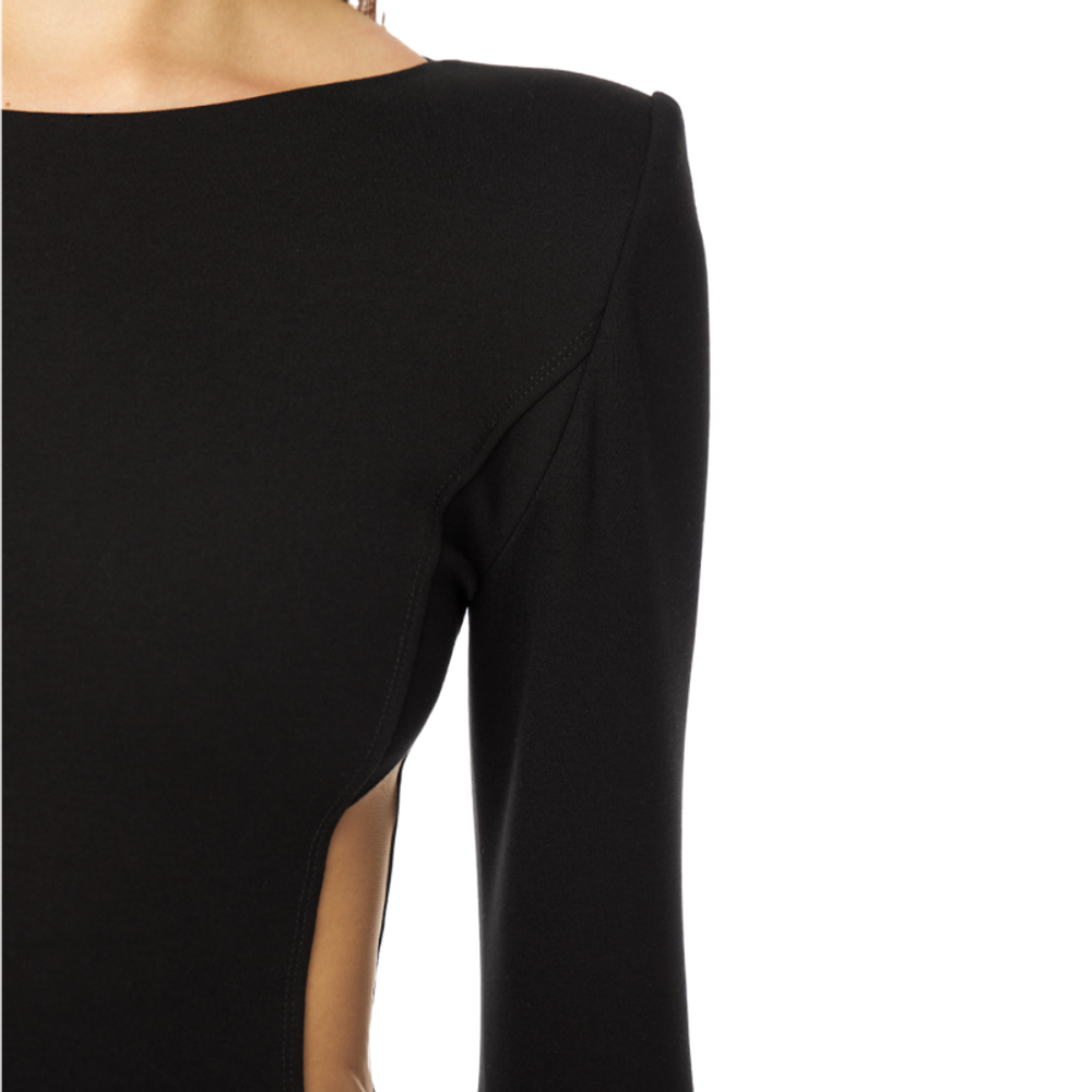 Платье макси с глубоким разрезом из джерси