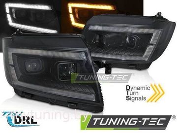 Фары TUBE LIGHT BLACK DRL SEQ для VW CRAFTER II 2017-