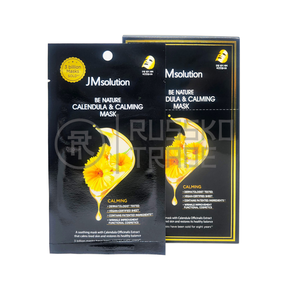 [JM Solution] Be nature calendula & calming mask - Увлажняющая тканевая маска с экстрактом календулы
