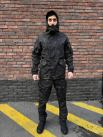 Костюм горка 6 флис / осень-зима / черный мультикам