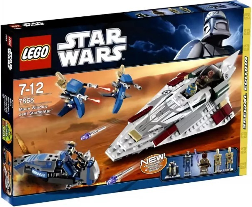 LEGO Star Wars: Звездный истребитель Джедая Мейса Винду 7868 — Mace Windu's Jedi Starfighter — Лего Звездные войны Стар Ворз