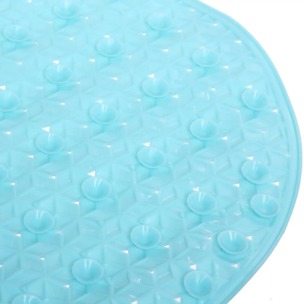 Коврик в ванну Селфи 68х38 ПВХ Элегия бирюзовый