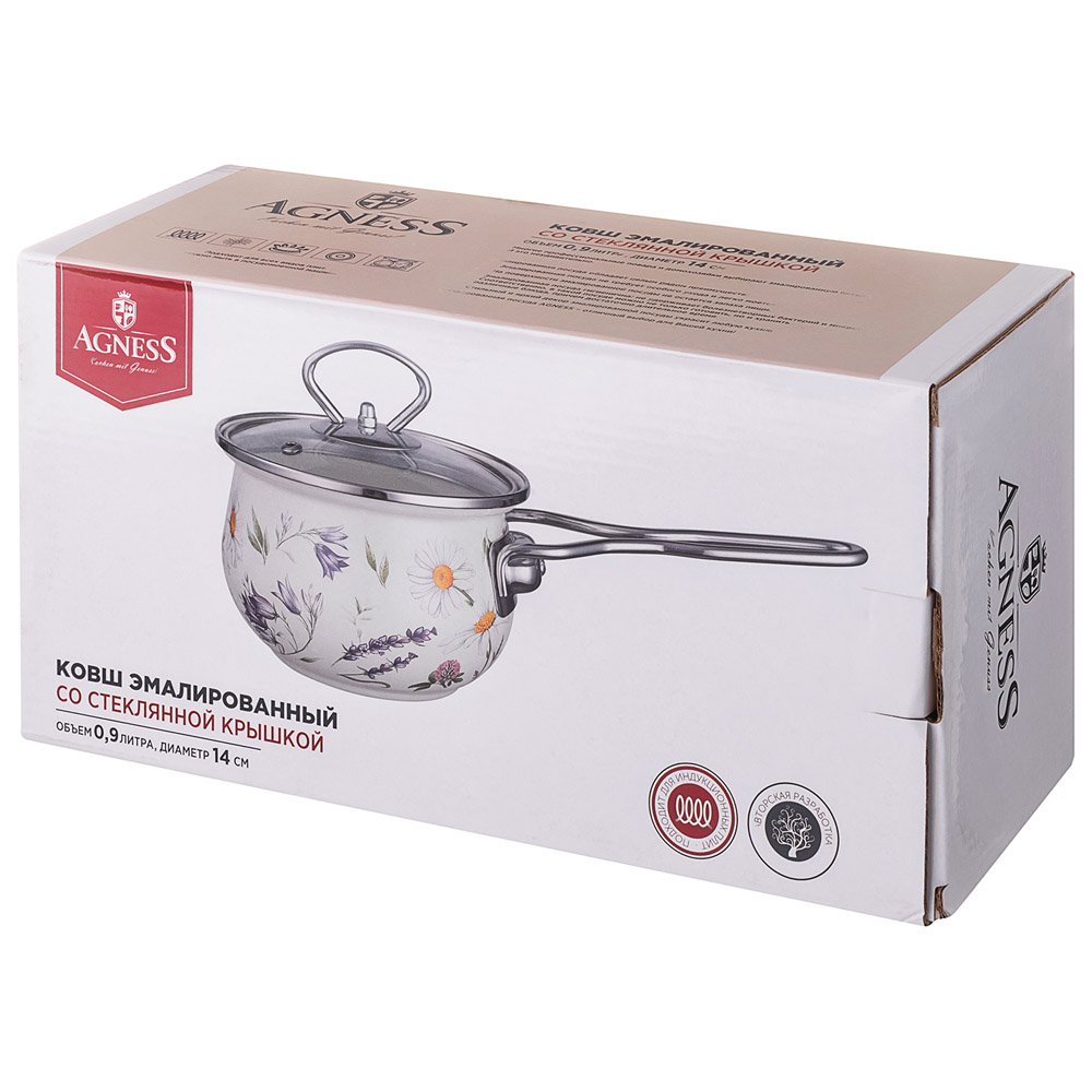 Ковш 0,9л 14см "Flower story"