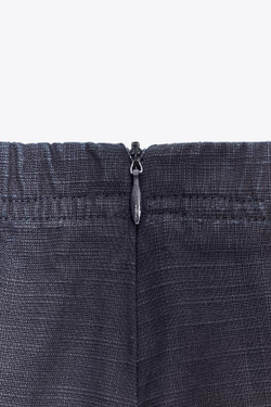 ZARA ЮБКА МИДИ — LIMITED EDITION, МОРСКОЙ СИНИЙ