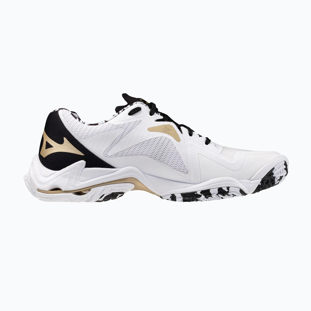 Кроссовки волейбольные Mizuno Wave Lightning Z8 white/black/ge gold