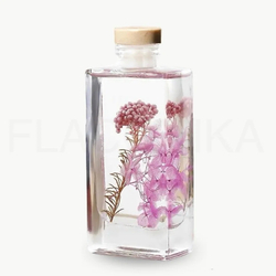 Комплект: Флакон для диффузора 100 мл прозрачный Ирида с бежевой пробкой