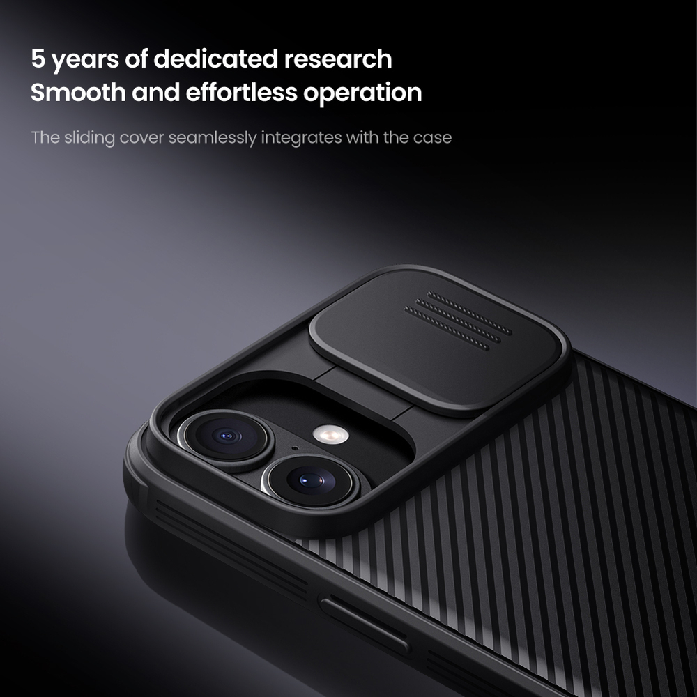 Усиленный чехол с сдвижной шторкой для камеры от Nillkin для iPhone 16, серия CamShield Pro Case