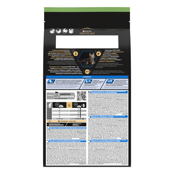 Сухой корм Pro Plan Sterilised 7+ для стерилизованных кошек старше 7 лет, с индейкой