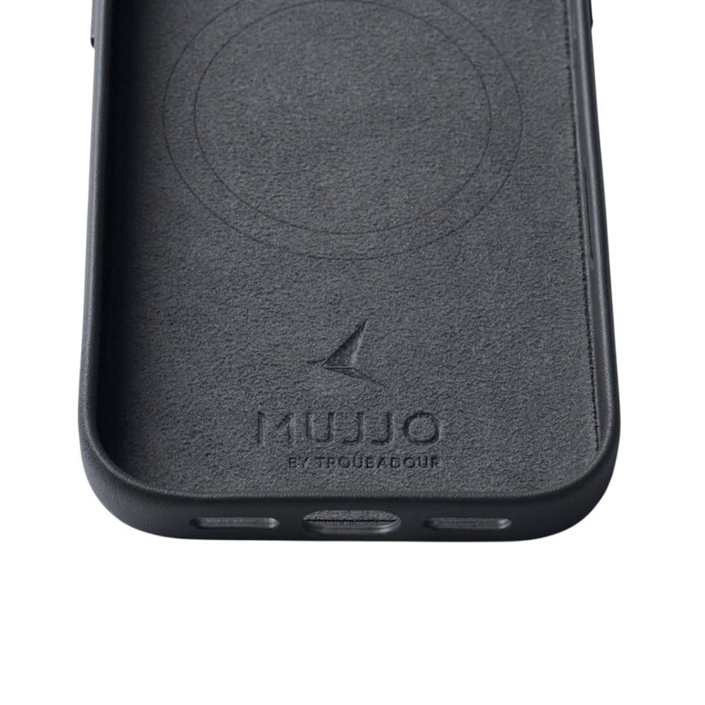 Кожаный чехол MagSafe Mujjo Full Leather Case для iPhone 17 Pro Чехол из натуральной телячьей велюровой цельнозерновой кожи с мелкозернистой фактурой и сенсорной накладкой для Контроллера камеры