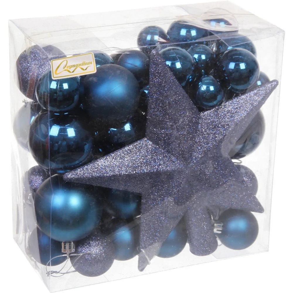 Набор ёлочных украшений «Brilliant fairy tale» 52 предмета, Сапфир
