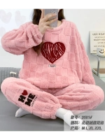 Пижама со штанами теплая плюшевая