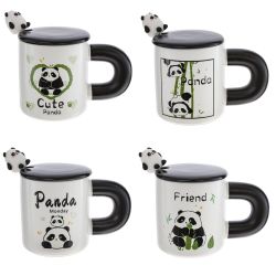 GAEM Кружка с крышкой и ложкой, 430 мл, L8,5 W8,5 H9,8 см, 4в.