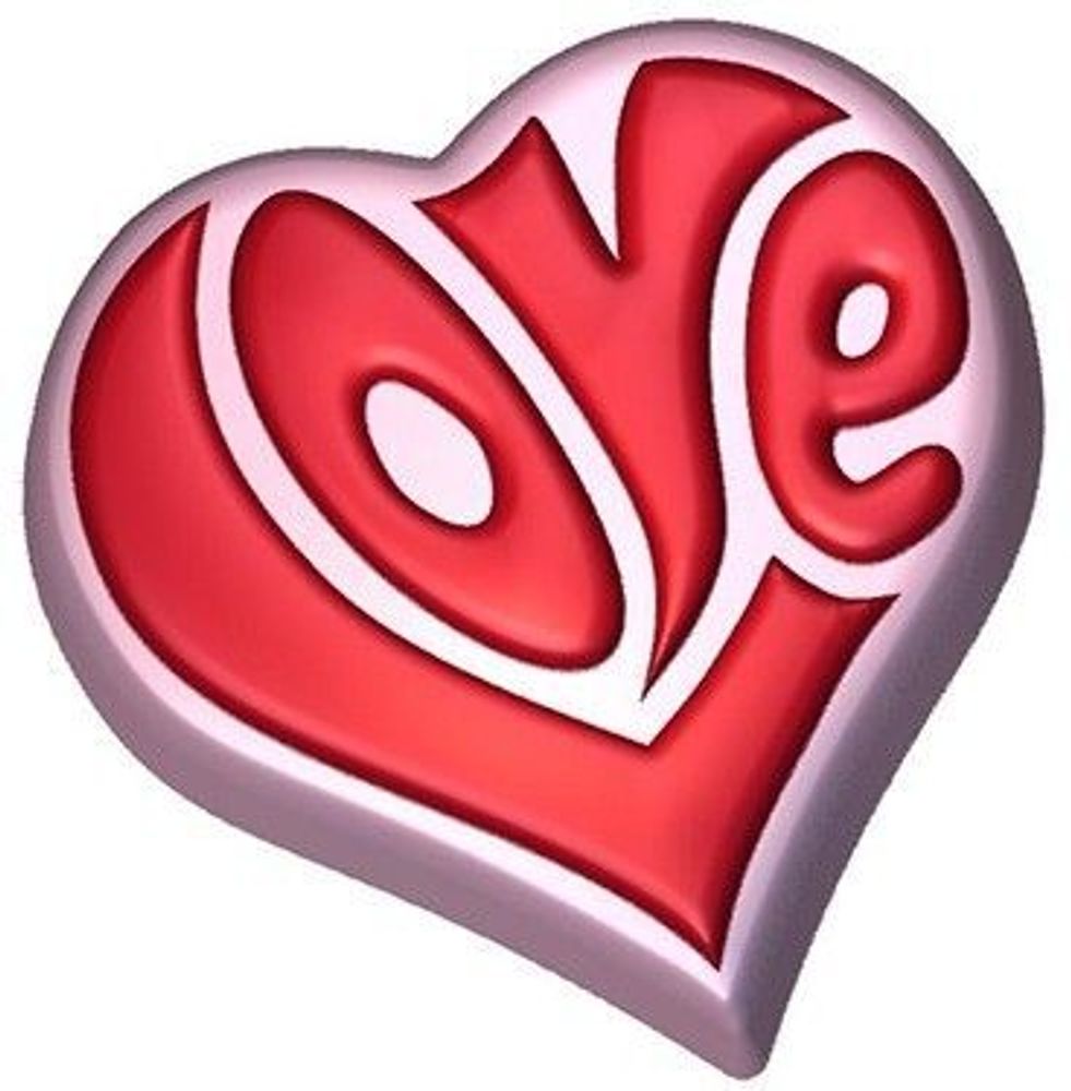 Форма для шоколада &quot;Сердце LOVE&quot;,  пластик (Россия)