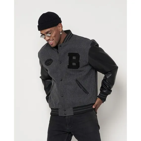 Бомбер мужской, цвет серый, размер 48