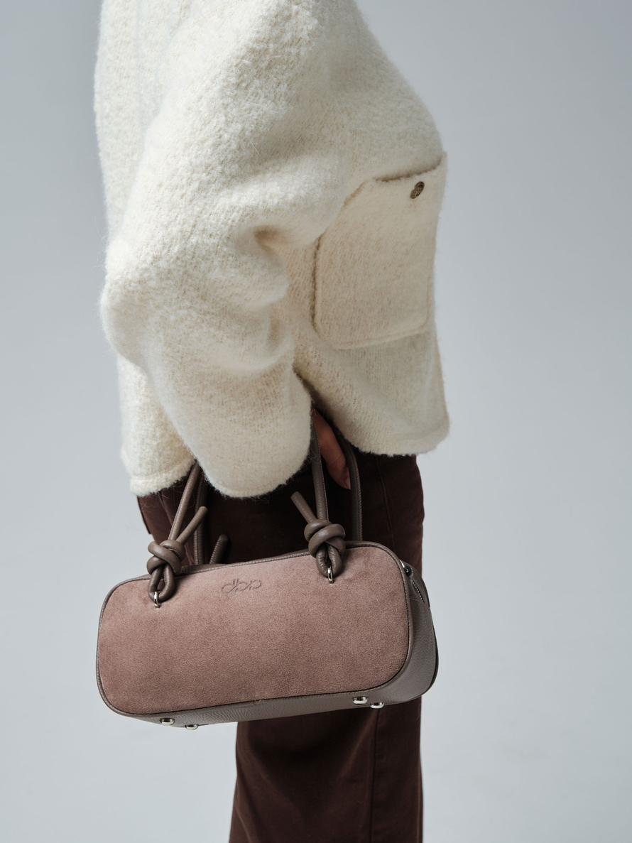Замшевая сумка Curl DBR 31363 капучино