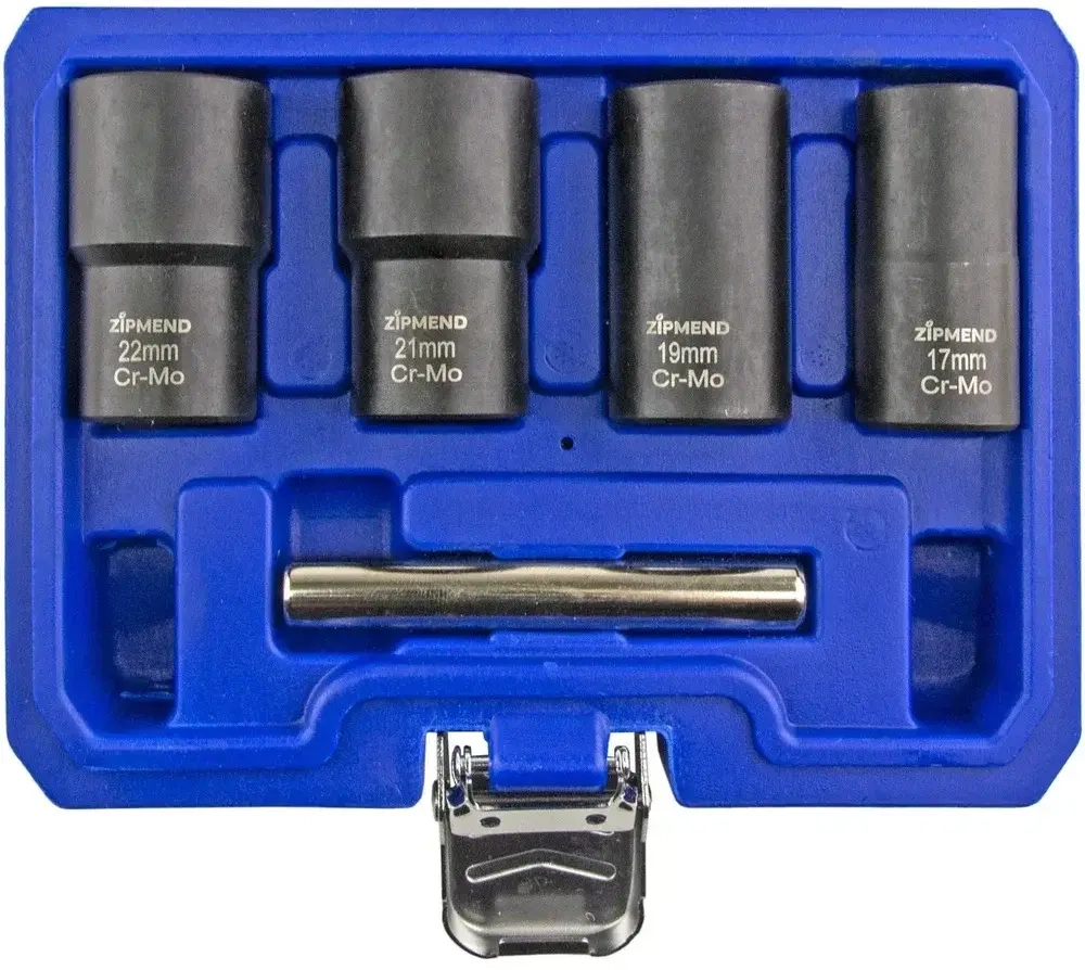 Набор головок экстракторов для поврежденных болтов и гаек 17, 19, 21, 22мм, 1/2'', 5пр.
