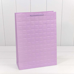 Пакет подарочный 31х41.5х12см Фигуры и узоры "Квадраты" (Сиреневый)