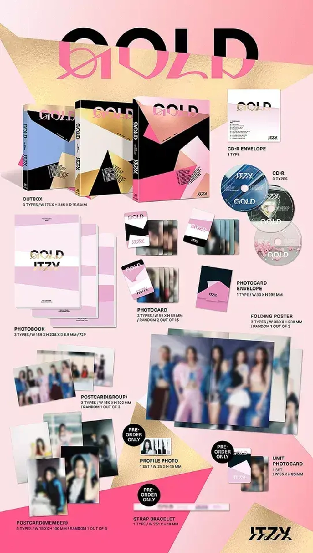 ITZY - GOLD [Standart ver.] (Light Gold ver.) с дефектом