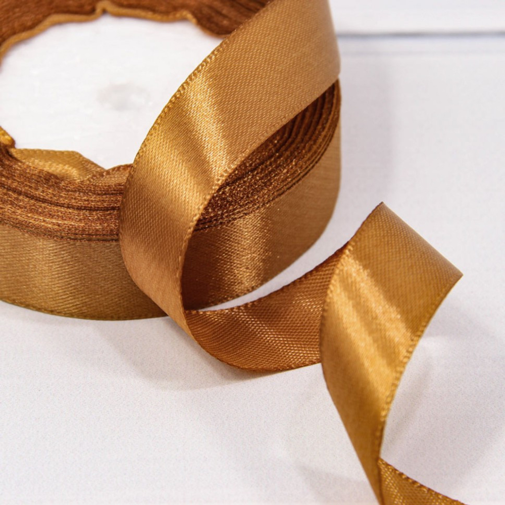 Лента Атласная 2см х 28м Сатин (Коричневый)