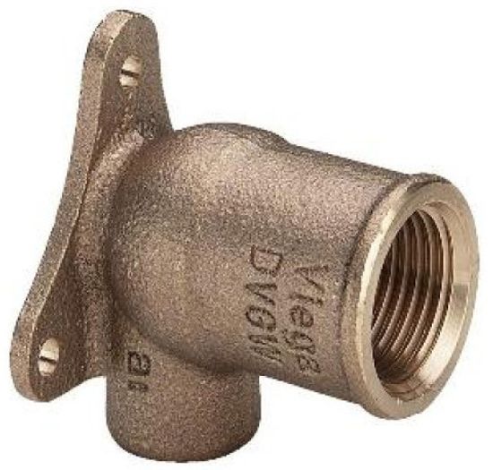 Viega водорозетка бронзовая 15х1/2" ВР с тремя точками крепления (94471G фитинги под пайку)