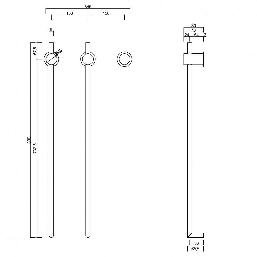 Полотенцесушитель электрический ABBER Charme AH4002BST сталь брашированная