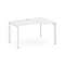 Style Project Стол рабочий эргономичный SN-59P.SPA-011(R) Белый/Металл Белый/Белый Заглушка 1380*700