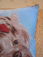 Декоративный гобеленовый чехол для интерьерной подушки Модница 38*38