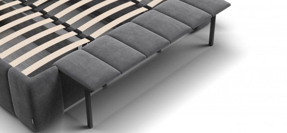 Кровать BOSS.XO 180х200 велюр Monolit Серый