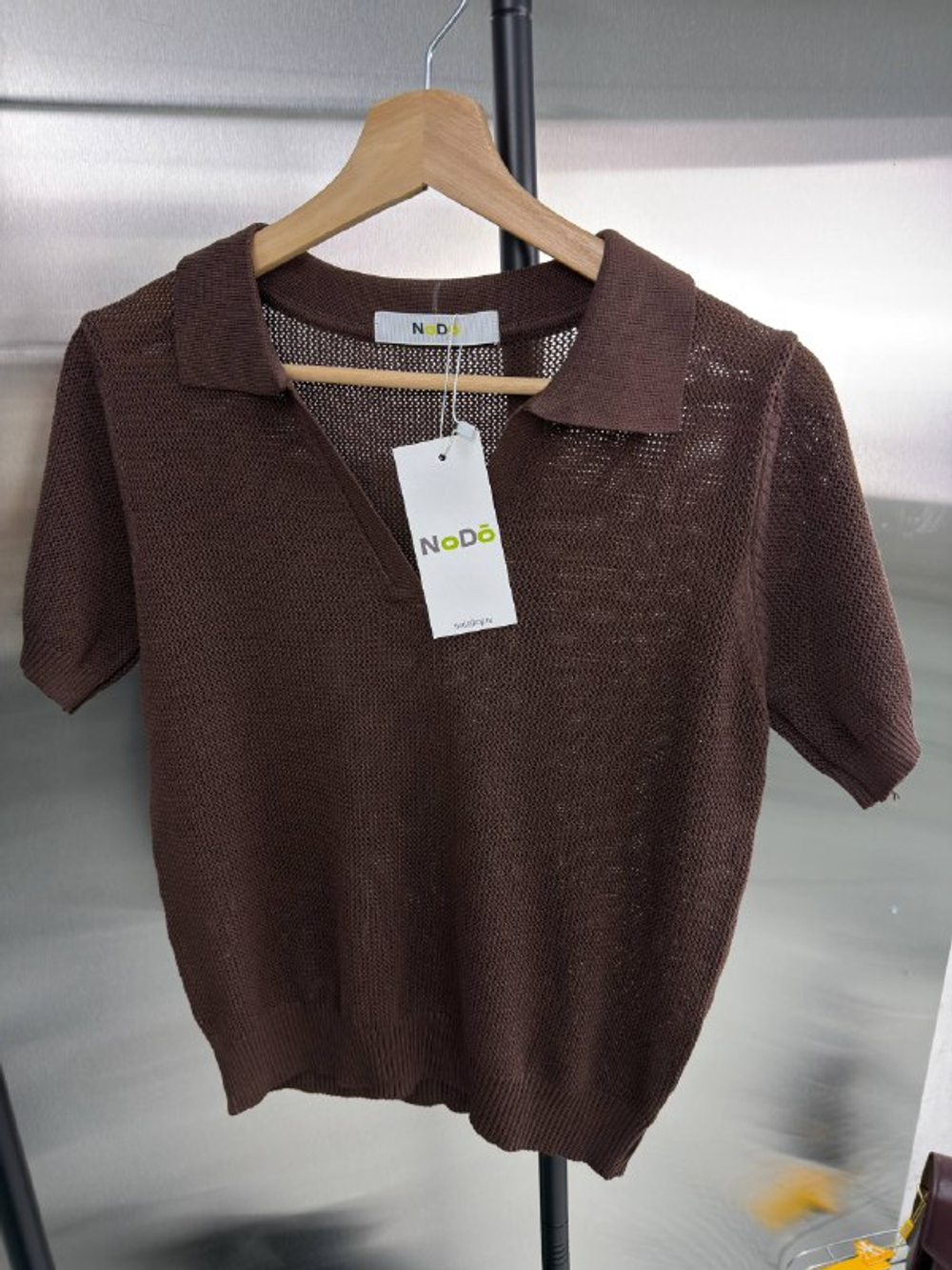 Футболка-поло женская артикул 9610 цвет "коричневый"