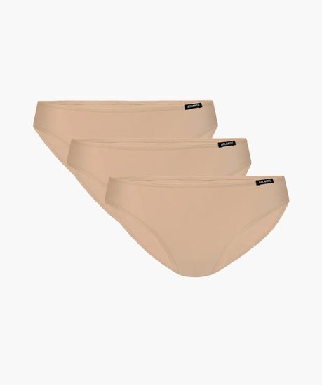 Женские трусы спорт (3шт) Atlantic 3BLP-580, бежевый