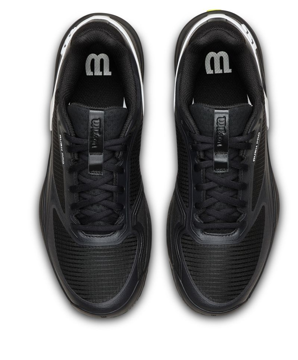 Мужские кроссовки теннисные Wilson Rush Pro 5 Clay - black/white/stormy weather