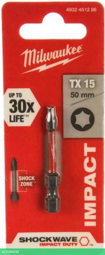 Бита Milwaukee Shockwave TX15 50мм (4932451286)