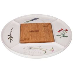 МЕНАЖНИЦА 5 СЕКЦИЙ BRONCO "MEADOW" 32,5*32,5*2СМ С ДЕРЕВ. ДОСКОЙ 15*15*1СМ (КОР=8ШТ.)