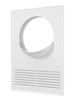 Площадка торцевая ПТПР фланец D125 решетка 180х250 пластик ERA