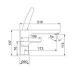 Смеситель на борт ванны Raglo R03.31.03, сатин золотой