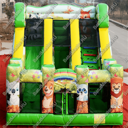 Коммерческий надувной батут "Сафари" 6*5*5 м