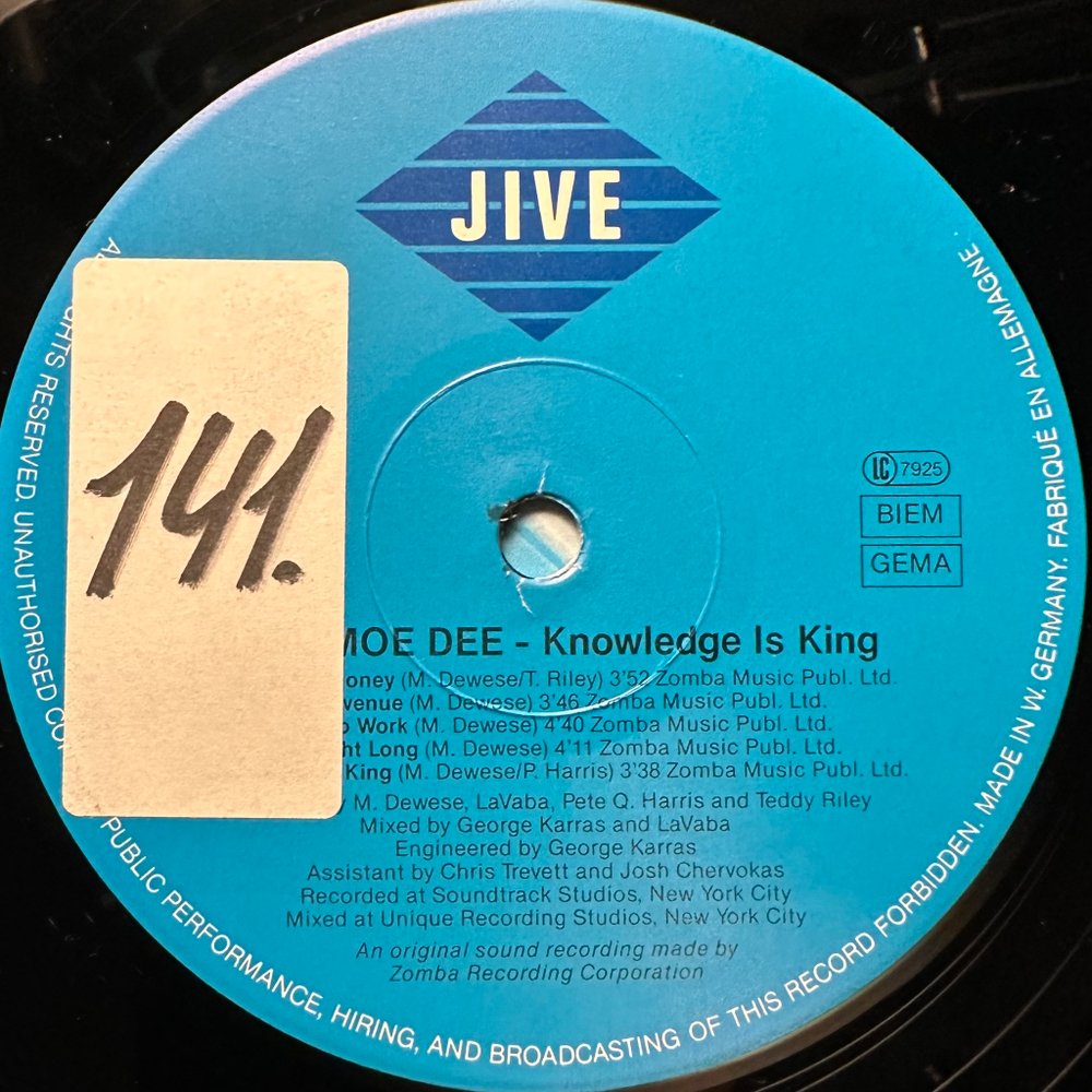 Kool Moe Dee - Knowledge Is King (Германия 1989г.)