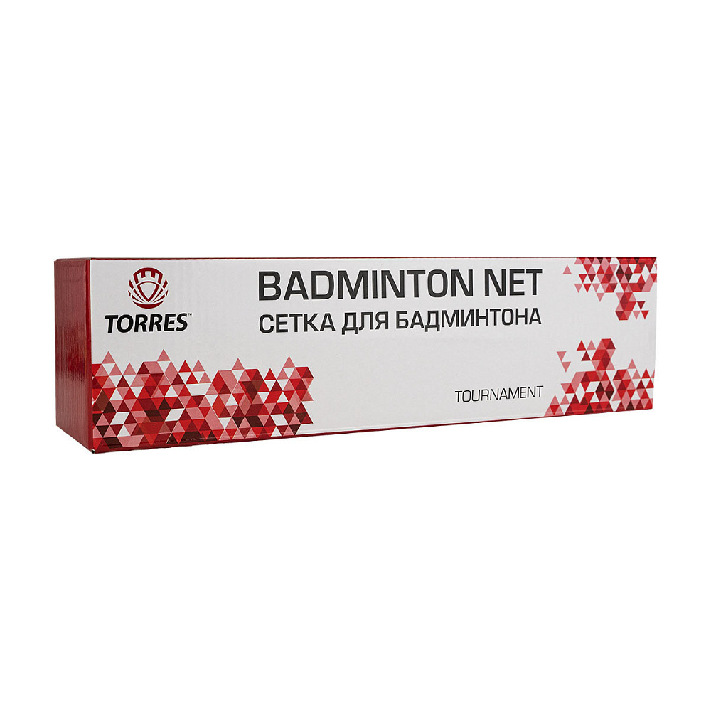 Сетка бадм. TORRES Tournament, нейлон 1.2 мм, красн.