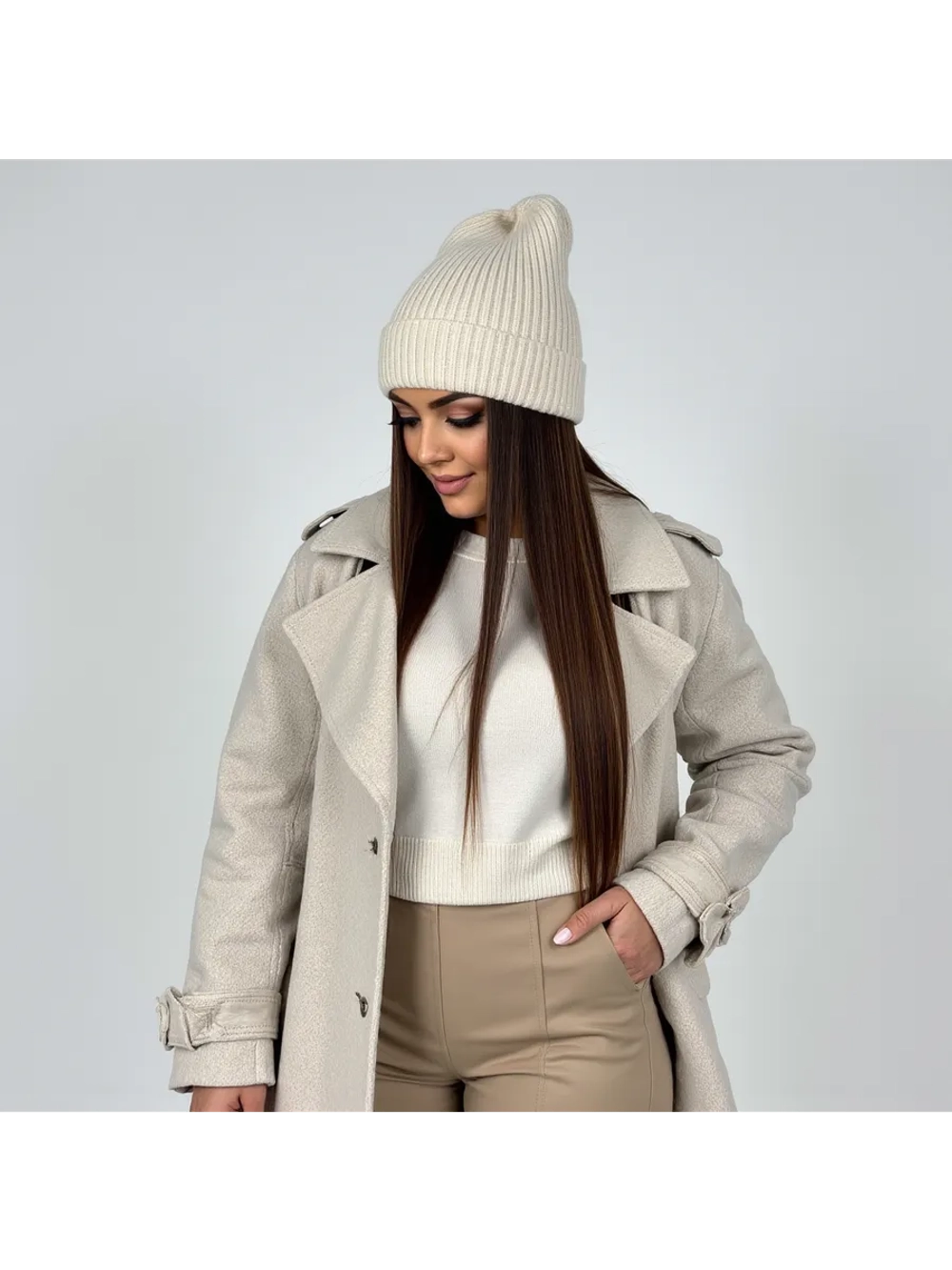 Шапка осенняя бини стильная модная