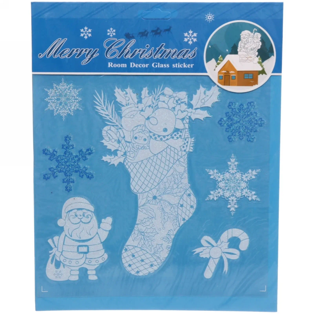 Наклейка новогодняя «Новый год» , лист 21,7х27,6 см,микс