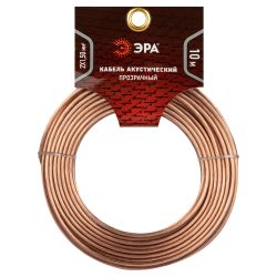 Акустический кабель ЭРА 2х1,50 мм2 прозрачный, 10 м