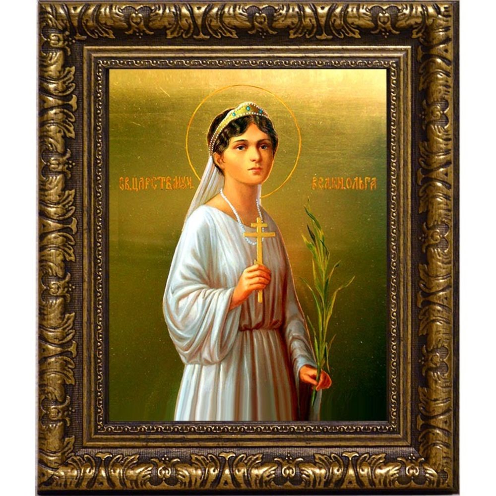 Ольга Романова, великая княжна, страстотерпица. Икона на холсте.