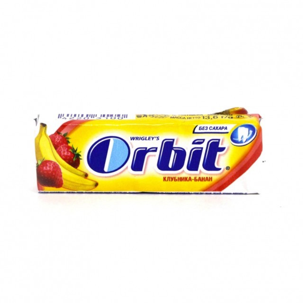 Резинка жевательная Orbit 13,6г Клубника-банан
