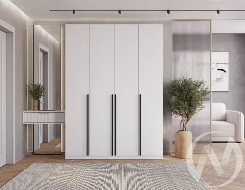 Шкаф 4-х створчатый ШК-13 МС Айрон (белый)