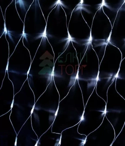 Светодиодная сетка с контроллером 2*3 м., 384 холодных белых LED ламп, прозрачный ПВХ, LTC (NTL384C-10-2W)