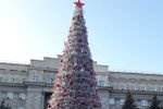 Уличная елка каркасная "Уральская изумрудная" (пвх бело-зелёная) 14 м