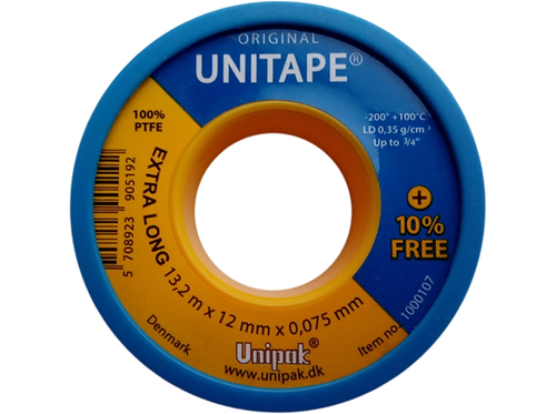 Лента UNITAPE (13,2 м х 12 мм х 0,075 мм, LD-0,35 г/см3) (син. упак.)
