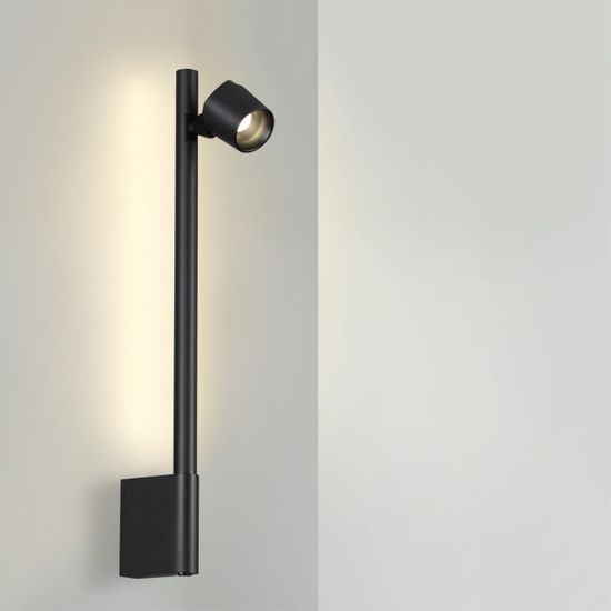 359313 OVER NT24 354 черный Светильник настенный диммируемый (выключатель) IP20 LED 7W+7W 4000K 220-240V FERMO